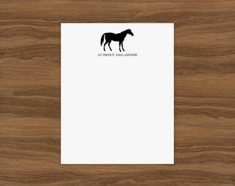 Personalized Horse Notepad with Name, Custom Horse Lover Gift, Lined or Blank Writing Pad, Pony Stationery Note Pad, Cute Farm or Ranch Pad