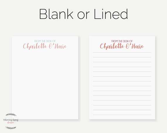 From The Desk Of Personalized Notepad Teacher Gift Notepad Etsy