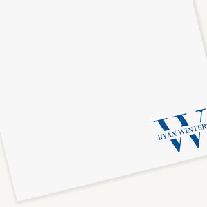 Enkel personlig anteckningsbok med monogram | Pappersjubileumspresent till honom | Första jubileumspresent till maken | Anpassad anteckningsbok för män med namn