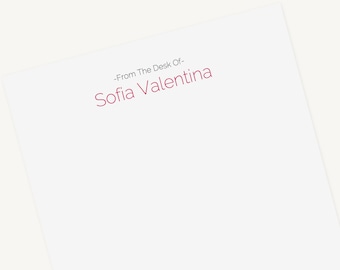 Bloc de notas personalizado "Desde el escritorio de": regalo de oficina personalizado
