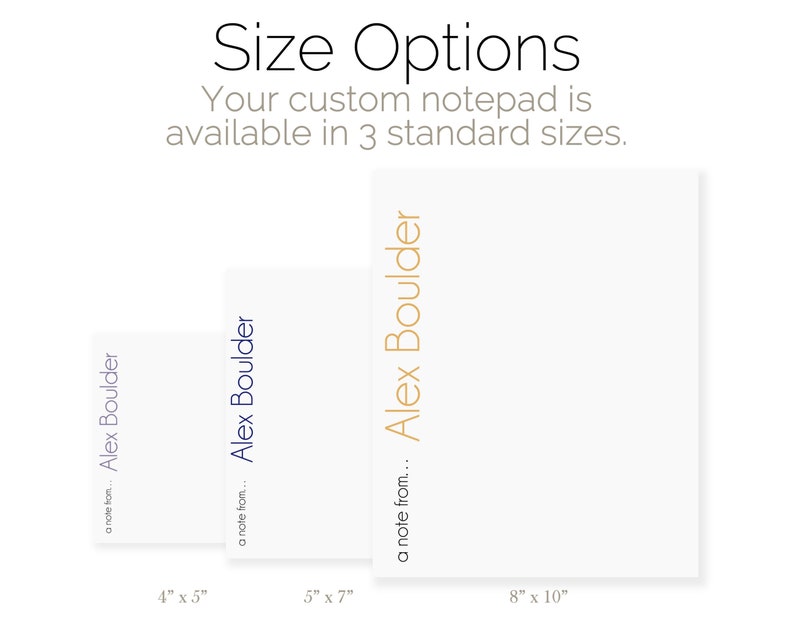 Personalized A Note From Notepad | Custom Notepads | Modern Name Memo ...