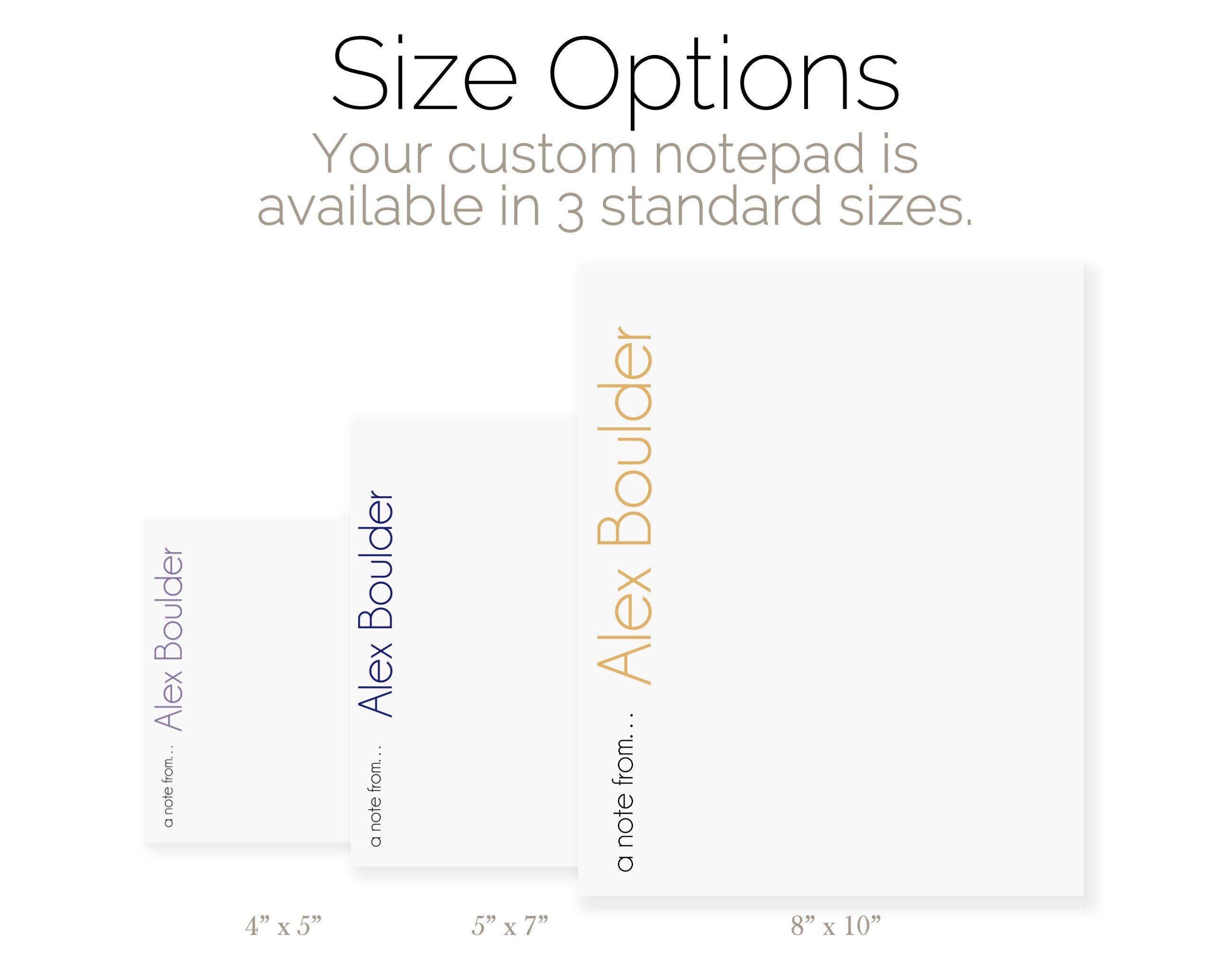 Personalized A Note From Notepad | Custom Notepads | Modern Name Memo ...