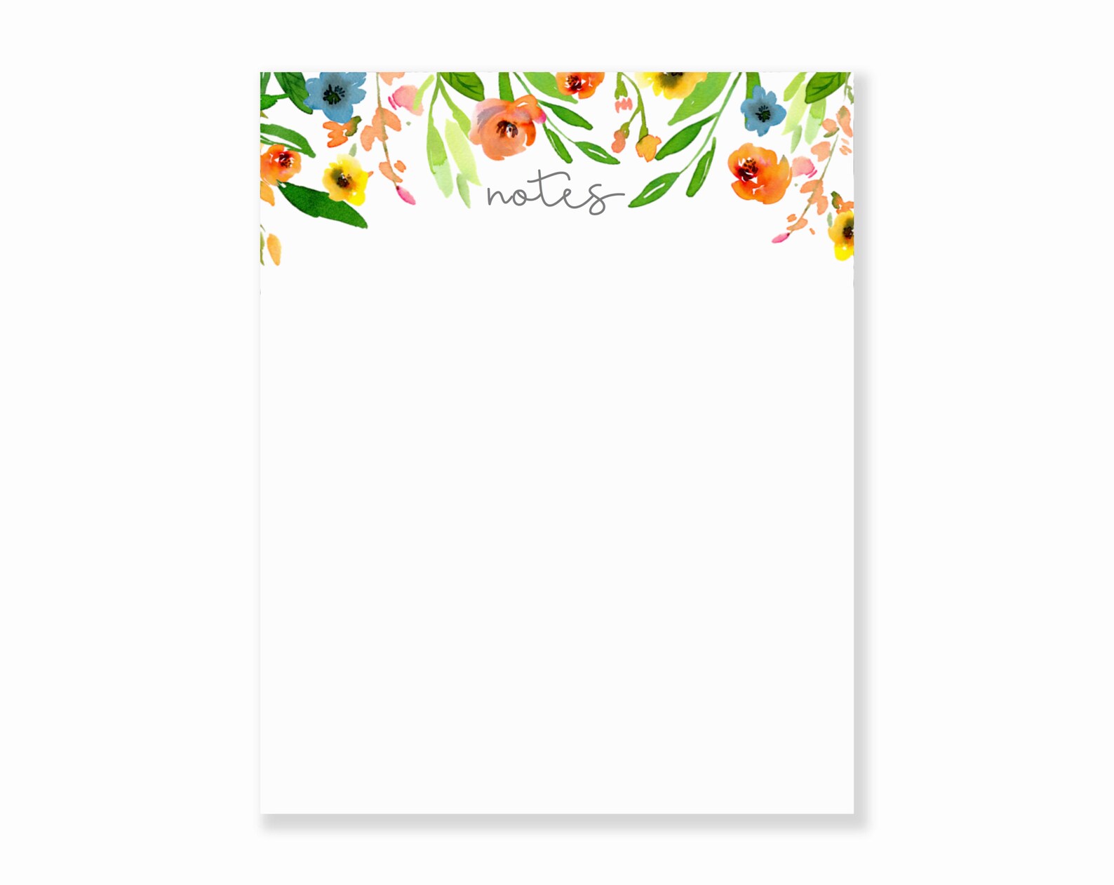 Floral Notepad Simple Lined or Unlined Notepads Teacher or Bridesmaid Gift to Do List Desk Pad