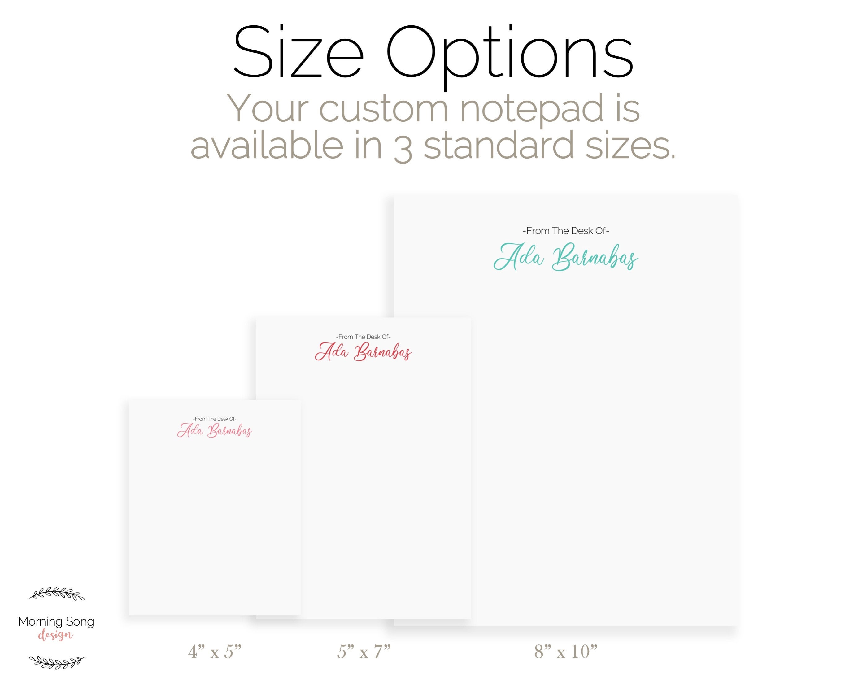 Personalized From the Desk of Notepad | Custom Notepad | Personalized ...