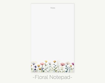 Cottage Garden Floral Notepad: Magnetic Memo Pad