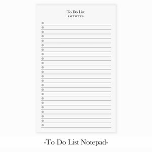 Täglich zu tun Liste Notizblock | Schreibtisch-Planer mit Checkboxen | Wöchentliche To-Do-Liste | Checkliste Notizblock | Gefüttert Memo Pad | Black Lined To Do Liste