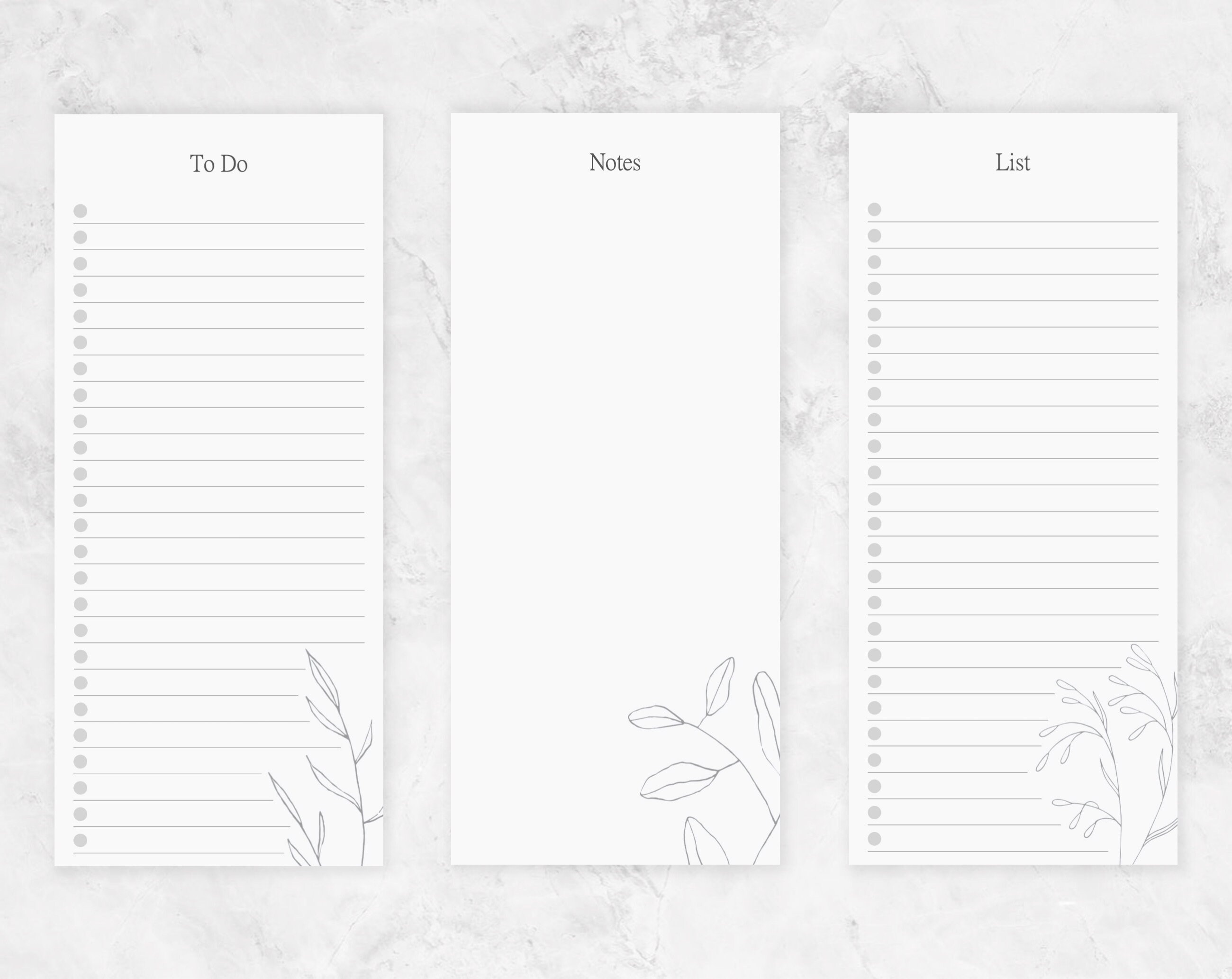 Modern Floral Set of 3 Notepads | Magnetic to Do List Notepad | to Do ...