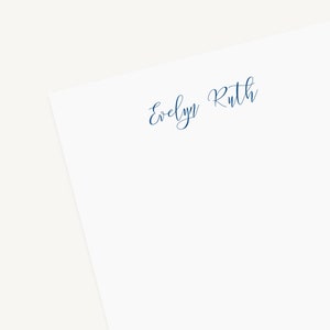Personalized Notepad with Name | Simple Feminine Script Custom Notepad | Cursive Name Lined or Blank Memo Pad |