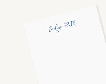 Personalized Notepad with Name | Simple Feminine Script Custom Notepad | Cursive Name Lined or Blank Memo Pad |