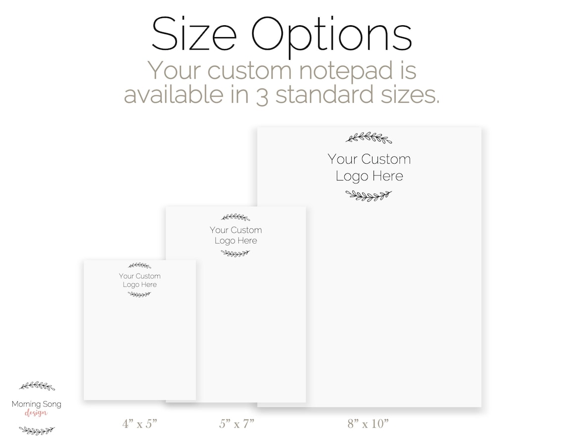 Custom Logo Notepads for Your Business Your Personalized Etsy Canada