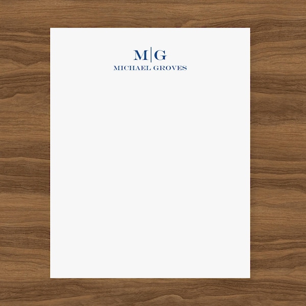 Bloc-notes personnalisé avec monogramme, bloc-notes personnalisé, cadeau de 1er anniversaire pour mari, cadeau d'officiant de mariage, bloc-notes doublé pour hommes