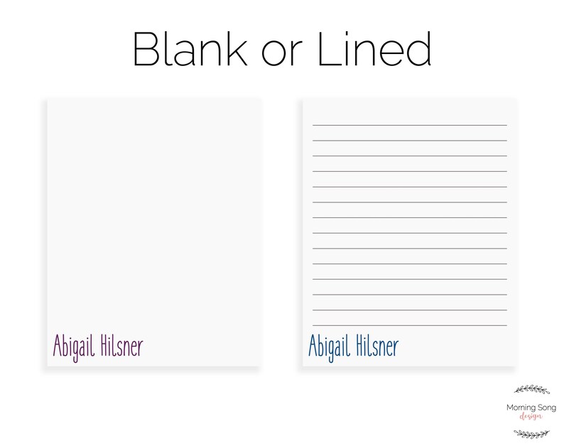 Personalized Notepad With Name Custom Notepad Custom Etsy