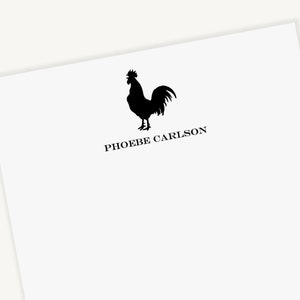 Personalized Rooster Notepad: Custom Homestead Stationery Gift