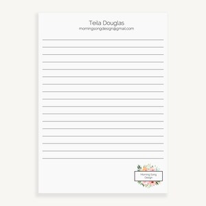 Custom Logo Notepads for your Business | Your Personalized Logo 50 Page Notepad | Wholesale Custom Business Logo Notepads | Blank Notepad image 3
