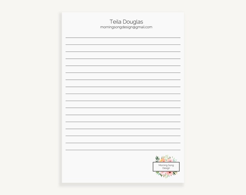 Custom Logo Notepads for your Business | Your Personalized Logo 50 Page Notepad | Wholesale Custom Business Logo Notepads | Blank Notepad image 3