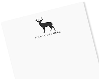 Personalized Deer Notepad with Name | Custom Hunter Notepad Gift | Lined or Blank Buck Writing Pad | To Do List Note Pad | Deer Stationery