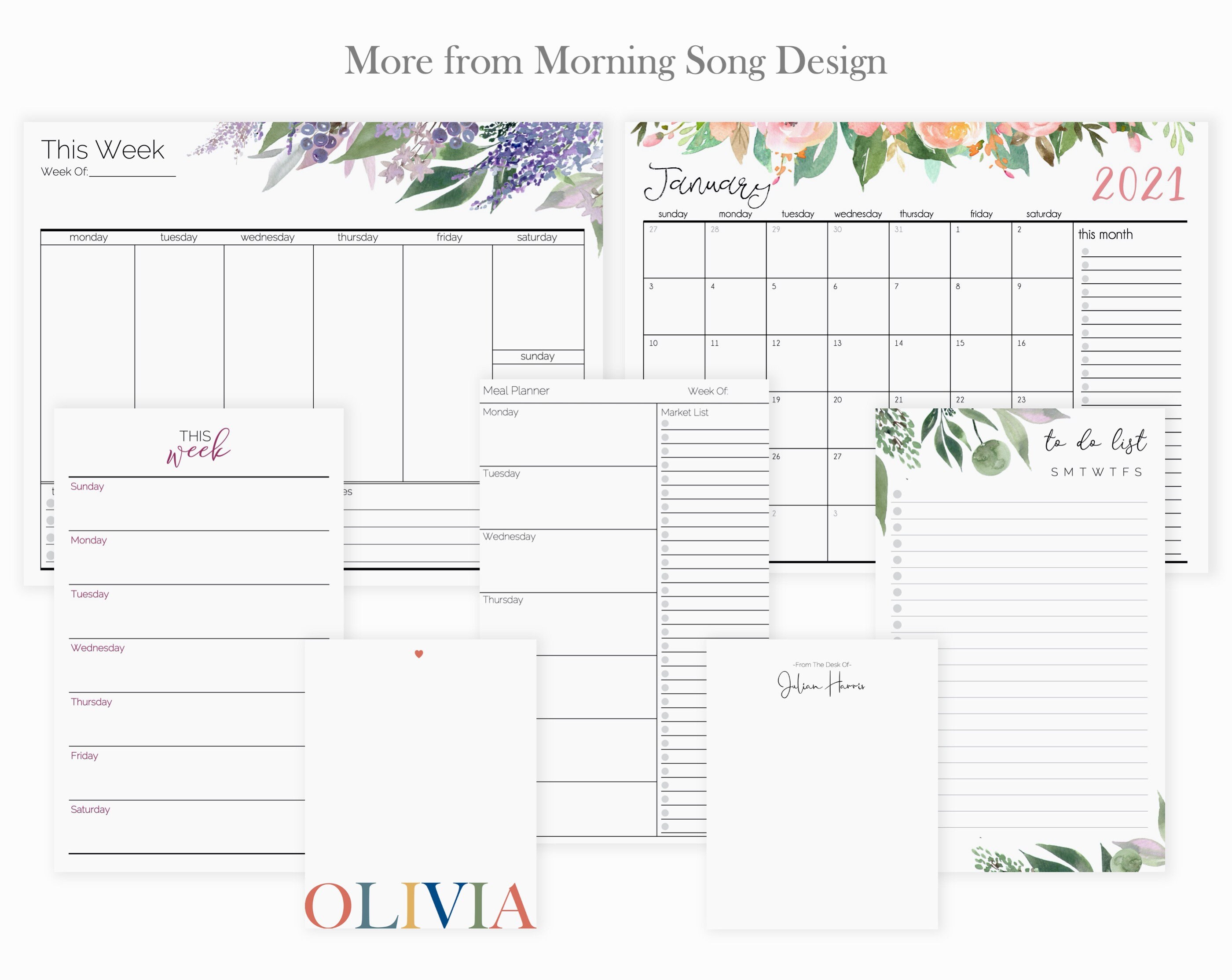 Personalized to Do List Notepad | Custom Pink Floral to Do Notepad ...