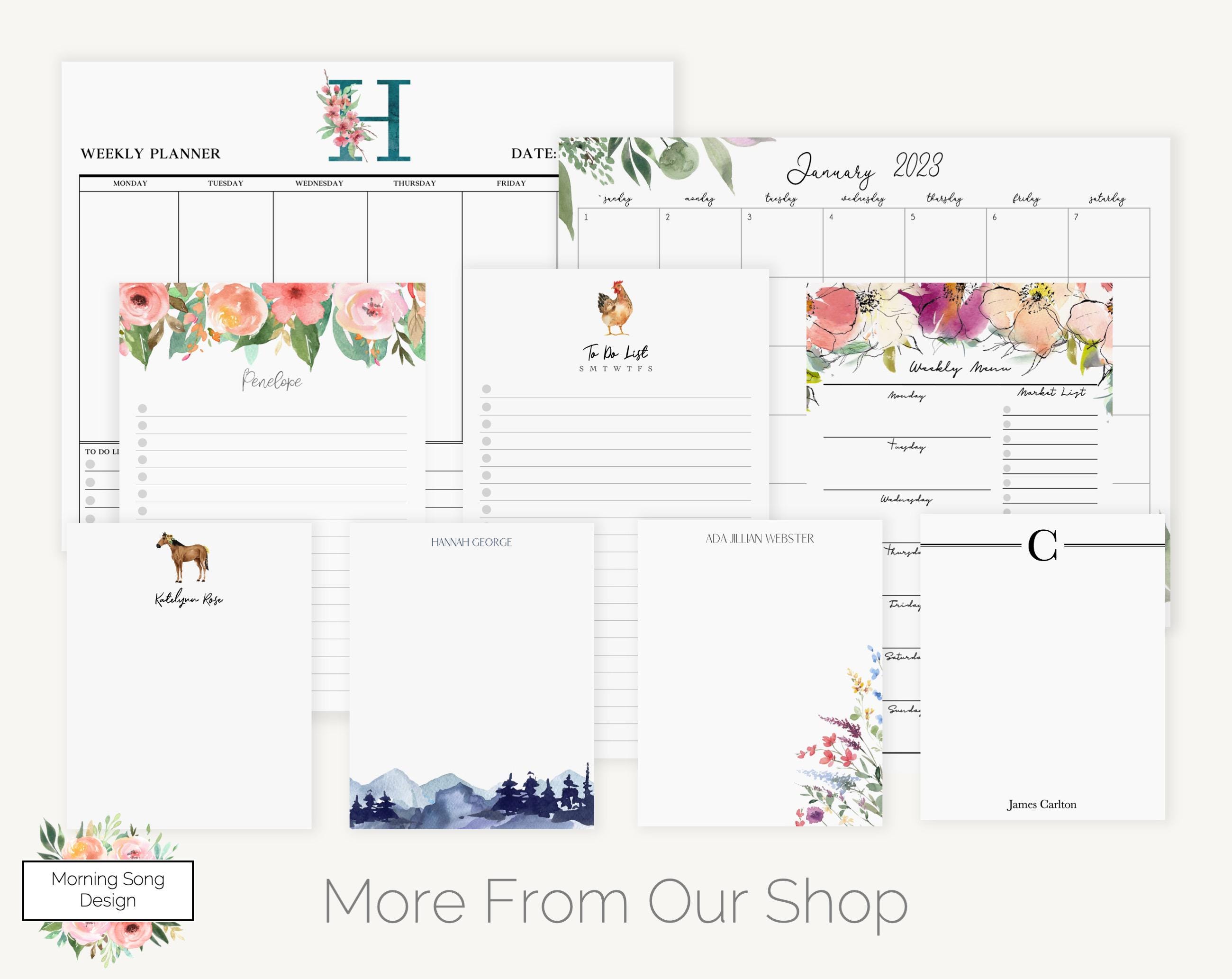 Mini Calendar Notepad, 5X7 Inch Magnetic Calendar for Fridge, Blue Floral  Desk Calendar 2026, Small Desk Watercolor Flower Calendar Planner - Etsy