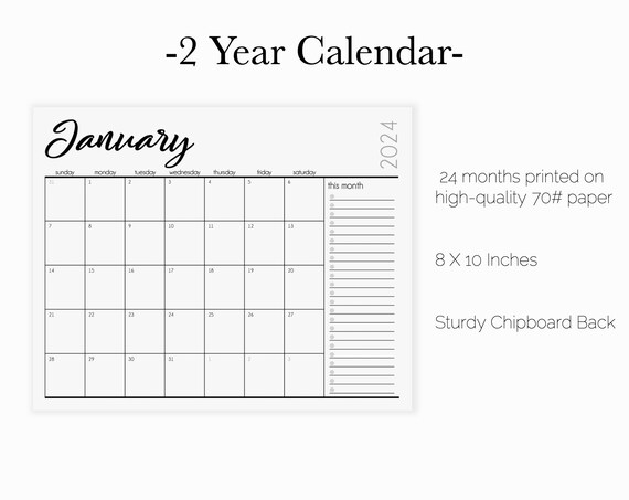 calendrier 2024, A4 en français : : Produits Handmade