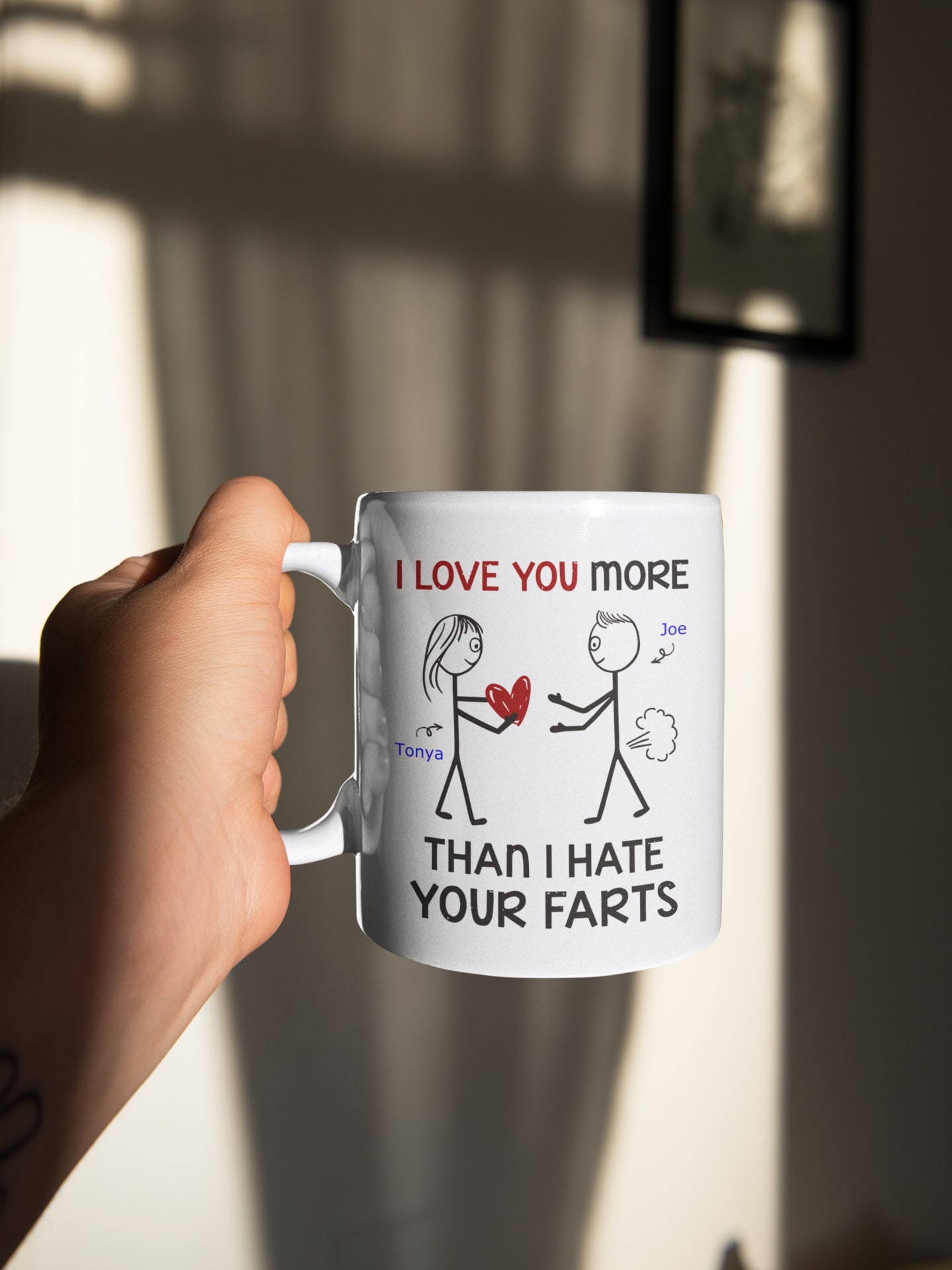 Funny Mug Coffee Mug 11oz Mug I Love You More Than I Hate Your Farts Mug 
