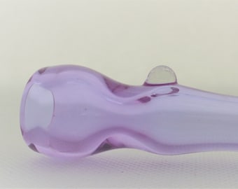 Lampe CFL réactive transparente en verre Chillum One-Hitter Old School qui passe au gris - Fabriqué aux États-Unis : aidez les artistes indépendants sur Etsy