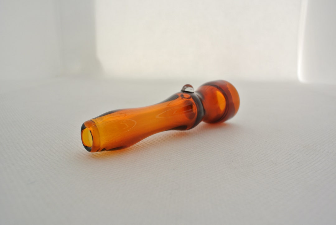 Handmade Old School Onehitter Glass Chillum Ambermade in America
