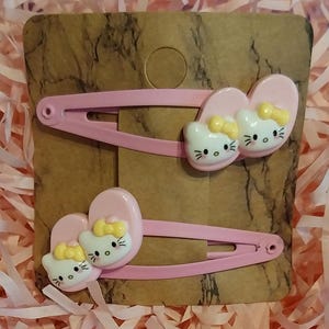 Pink Kitty Slipper Hair Clips, Hair Clip Snap Hair Clips Cute Hair Clips, Kawaii Hair Clips, Hair Accessories, Hair Clips For Girls, Gifts