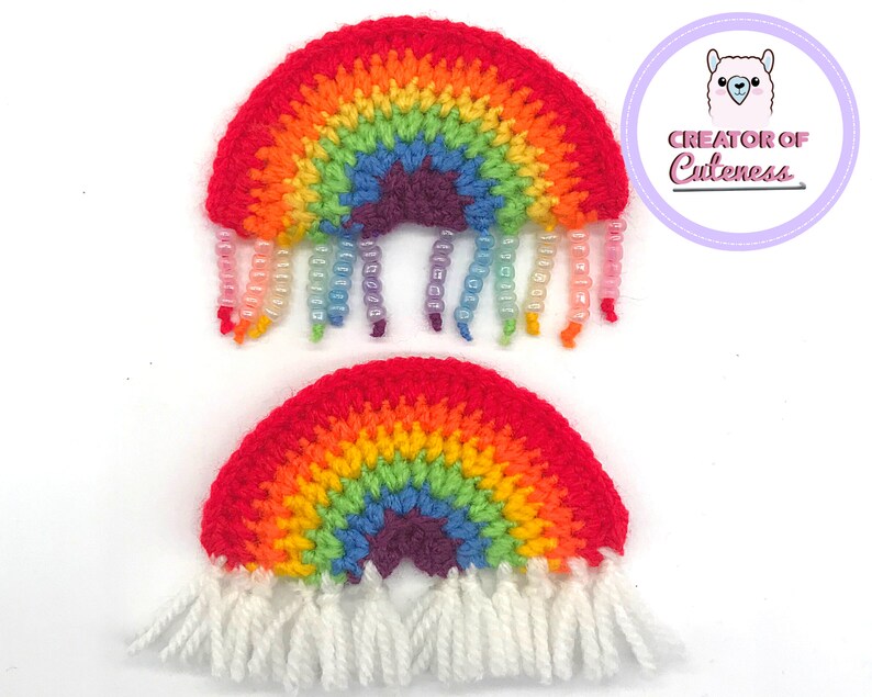 Crochet Rainbow Pattern Rainbow of Kindness Keyring Cute Etsy
