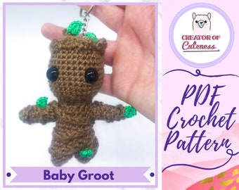 Crochet Groot Pattern: *Baby Groot* Adorable Superhero Amigurumi Pattern [Instant Download PDF Crochet Pattern]