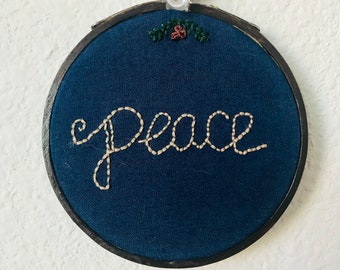 Peace Hoop Floral Detail