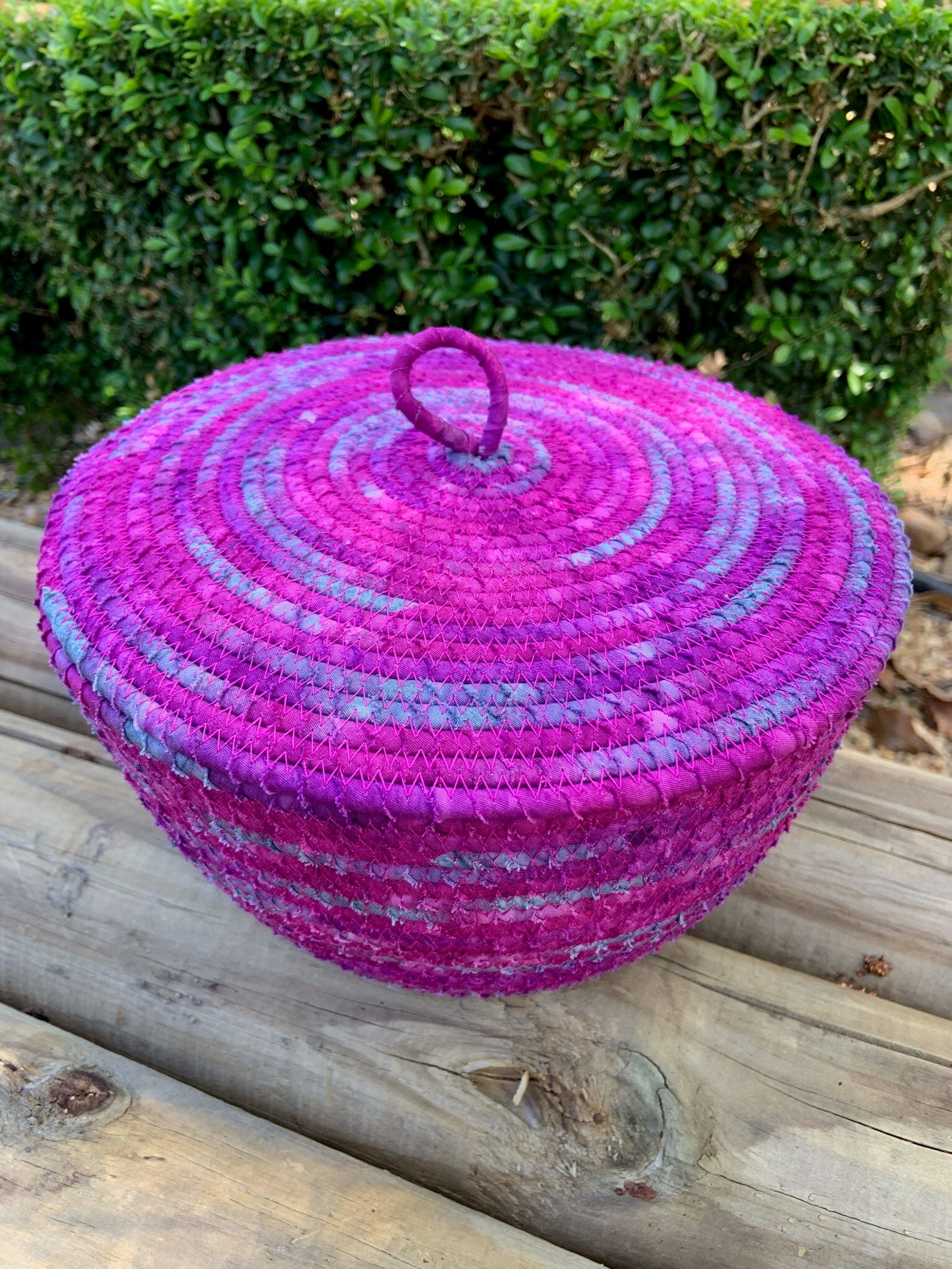 Purple Basket with Lid Etsy