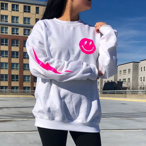 Pink lightning bolt sweatshirt Clearance
