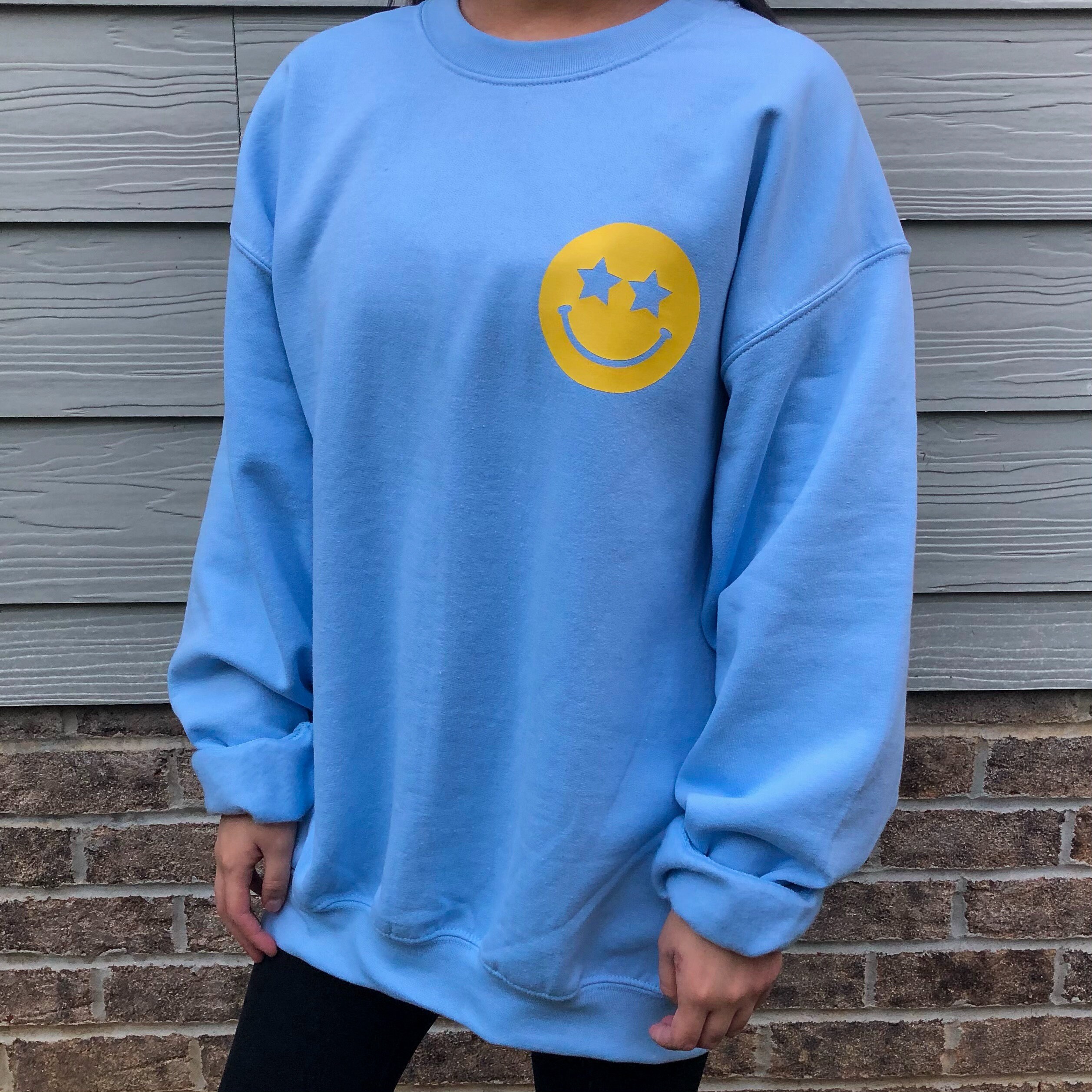Yellow smiley sweatshirt Clearance