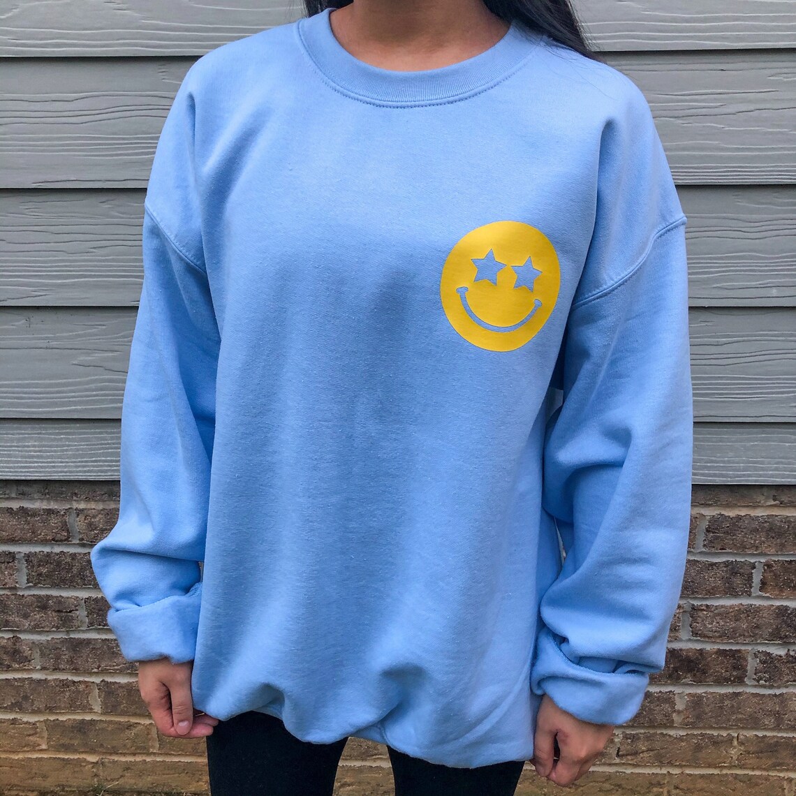 Yellow smiley sweatshirt Clearance