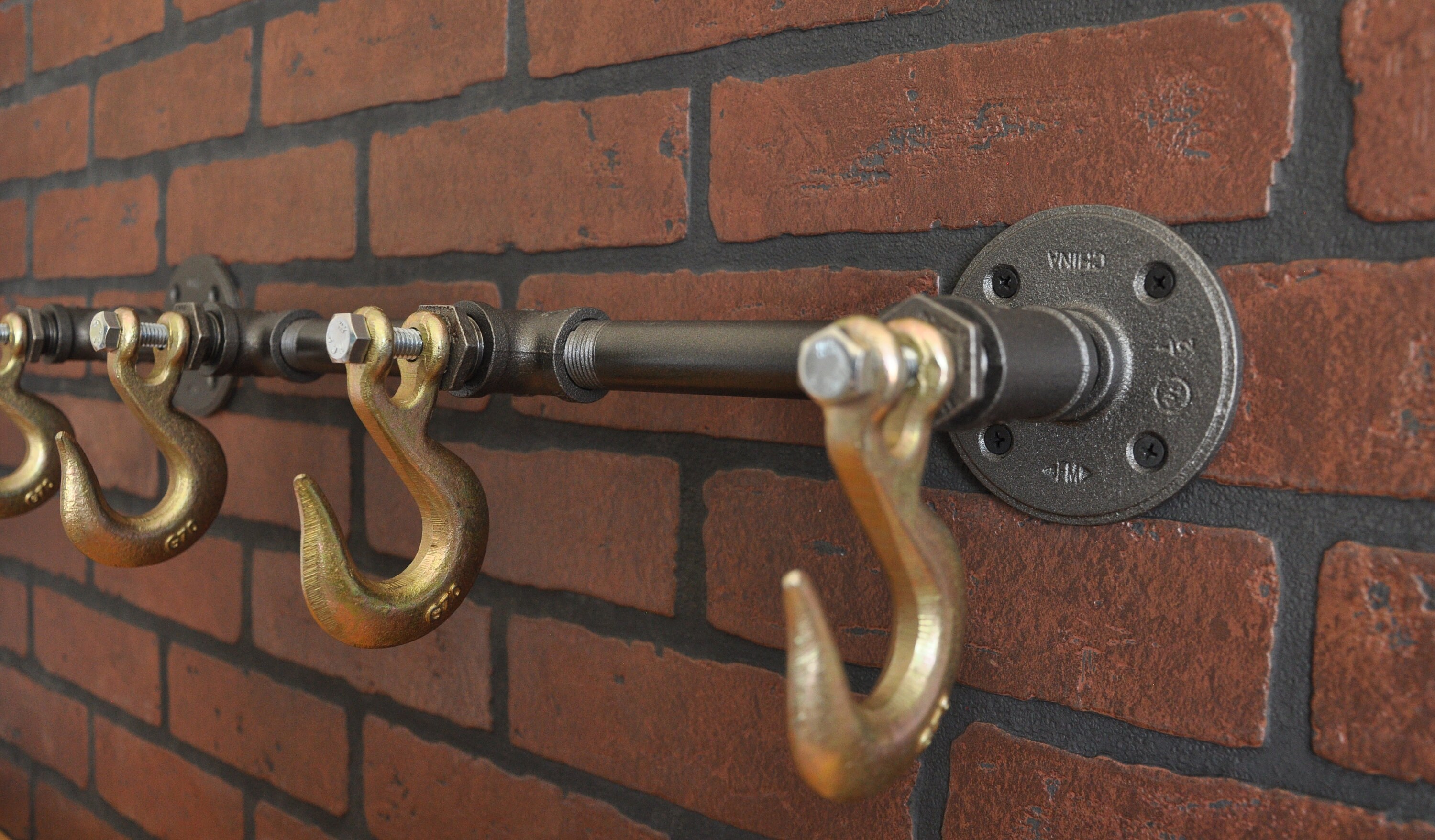 Industrial Styled Coat Hook Storage Rack with Clevis Hooks Etsy