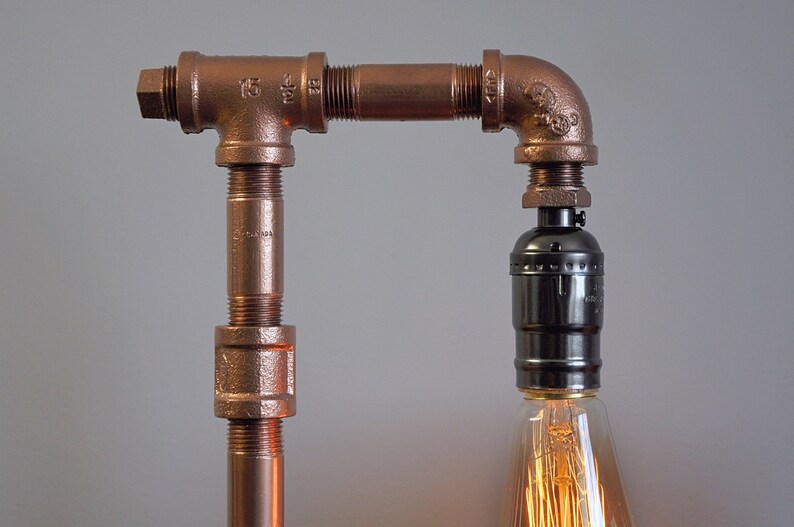 Table lamp-Desk lamp-Edison Steampunk lamp-Rustic home decor-Gift for men-Gifts for women-Farmhouse decor-Home decor-Industrial lighting image 7