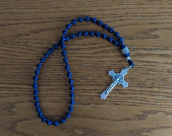 White Wooden Prayer Rope 50 Knots Rosary Beads With A Metal Cross Четки