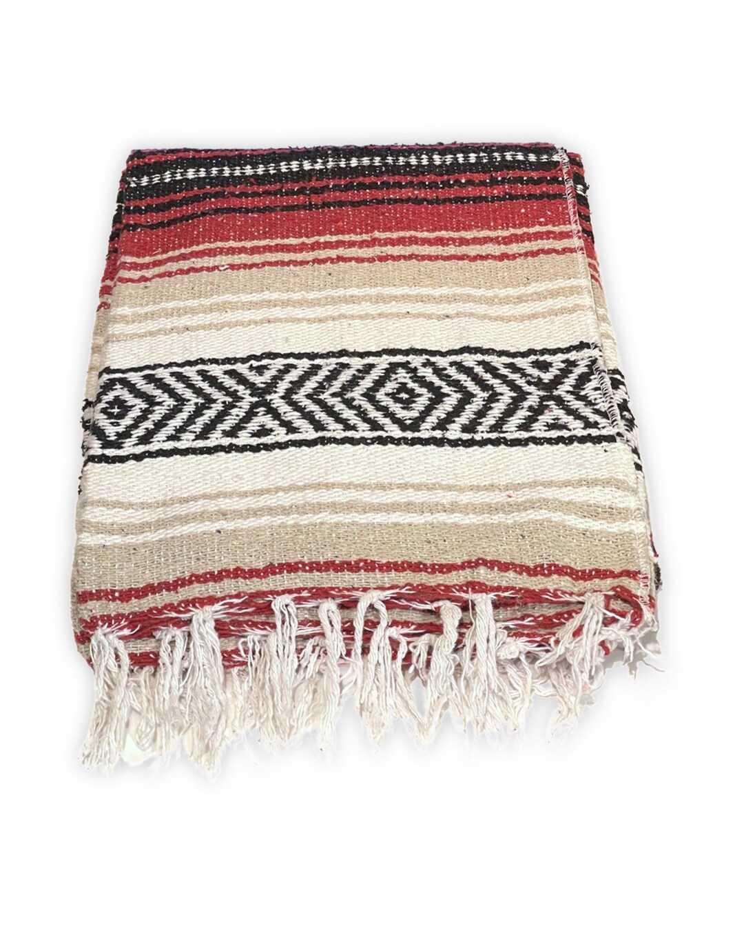 Woven Mexican Beach Blanket Multi Use Throw Blanket Picnic Etsy