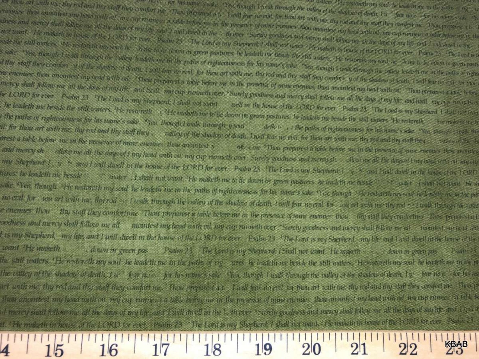 Christian Religious Bible Fabric Psalm 23 Bible Verse The Lord Etsy