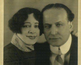 Retrato de HARRY y BESS HOUDINI / Chicago, Circa 1923