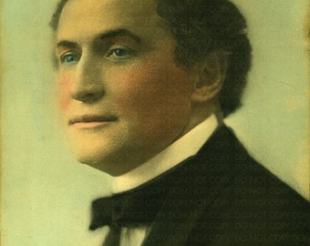 PORTRAIT Of HARRY HOUDINI 1910 From Original Gelatin Reprint / Historic 8” X 10” Color Archival Photographic Reprint