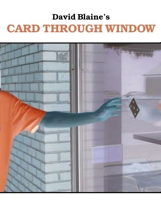 CARD THROUGH WINDOW as Performed by David Blaine / Magic Card Etsy