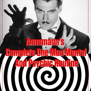 Rutina MENTAL y PSÍQUICA completa de One MAN de Annemann / Hojas de instrucciones de magia vintage