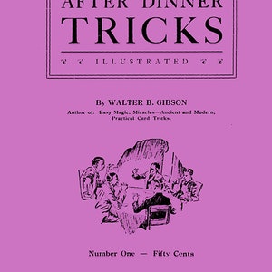 DINNER TRICKS By Gibson Walter (1921) / Vintage Magic Tricks
