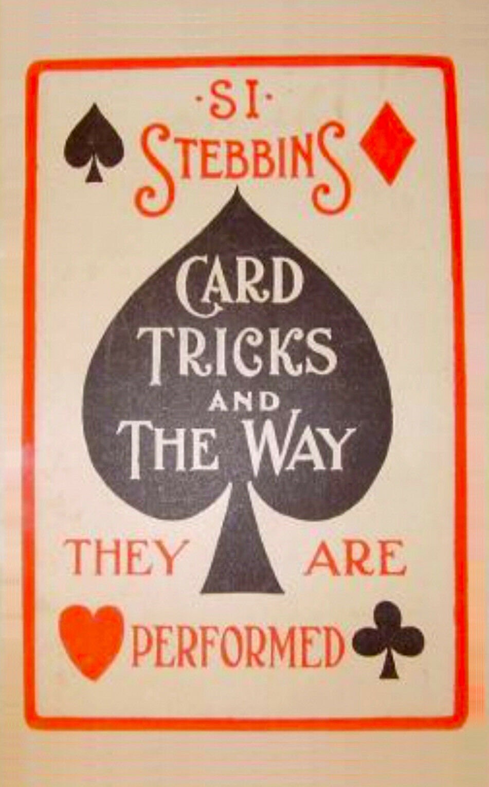 CARD TRICKS and Way They Are Performed Si Stebbins / Card - Etsy