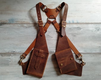 mens leather holster bag
