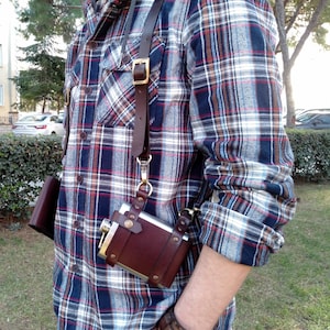 Leder Flachmann Holster Leder Holster Tasche 210 ml Flachmann Halter Leder Tabakhalfter Tabaktasche Brennender Mann Holster