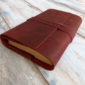 Red Leather Book Cover Leather Journal Case Journal Cover Bible cover Leather A5 Book Cover Leather Notebook