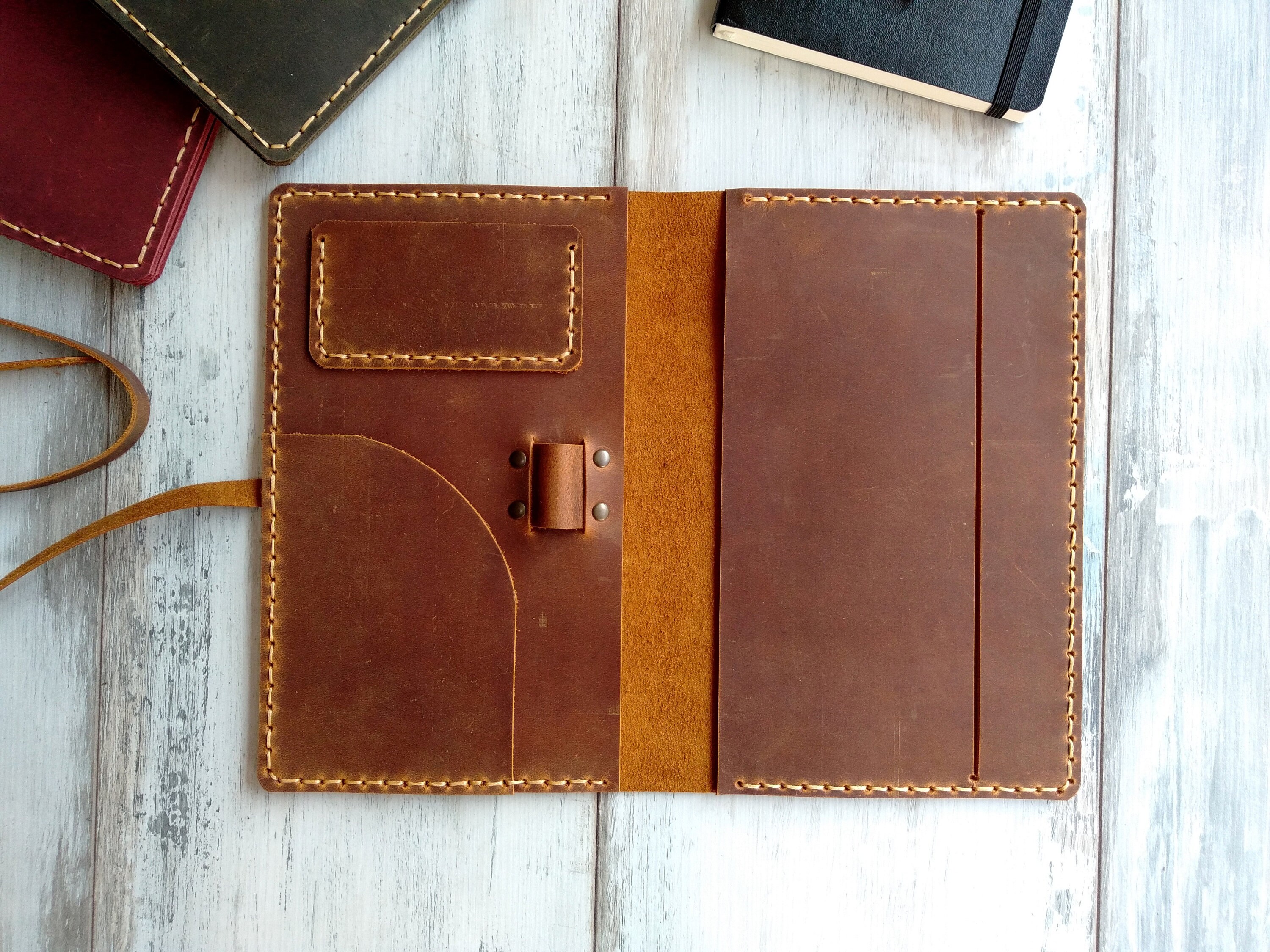 Yellow Leather Large Size Moleskine Organizer Leather Etsy