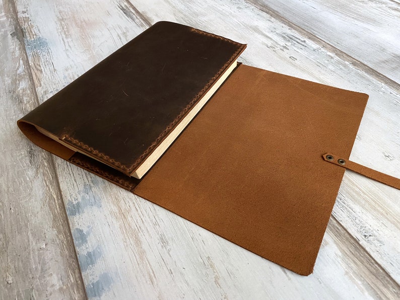 Rustic Leather Book Cover Leather Journal Case Journal Cover Etsy